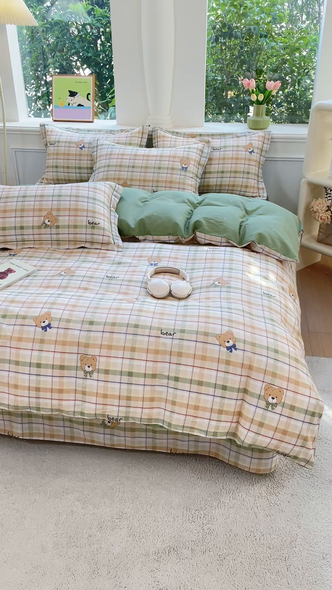 91家纺网 家纺一手货源 找家纺 （总）小叮当家纺仓储工厂店 2025新款直播爆款全棉纯棉四件套吊边一字绣工艺款四件套