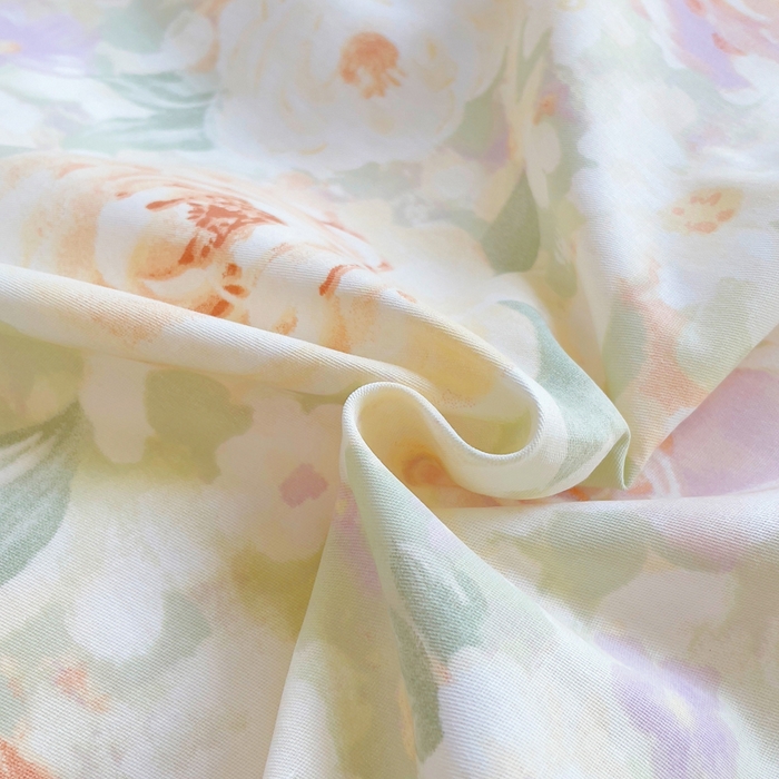 91家纺网 家纺一手货源 找家纺 小叮当家纺仓储工厂店 2025新款直播爆款全棉纯棉四件套吊边一字绣工艺款四件套 春有花赏