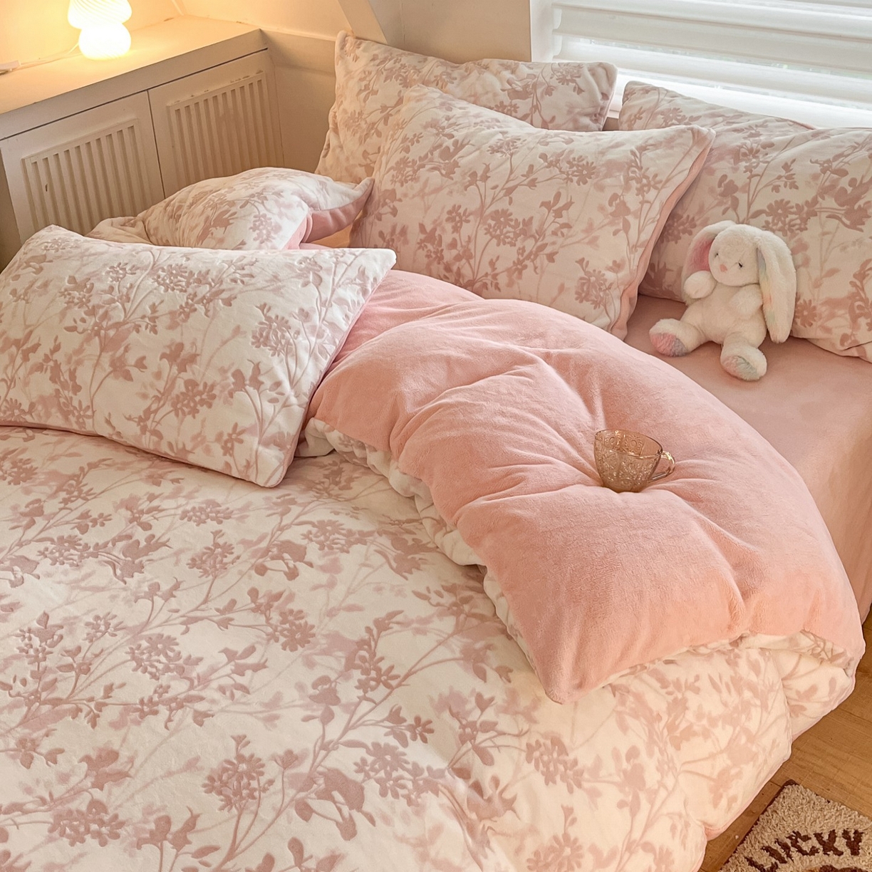 91家纺网 家纺一手货源 找家纺 （总）沐慕 2025新款A类220g加厚烂花牛奶绒B类200g牛奶绒四件套