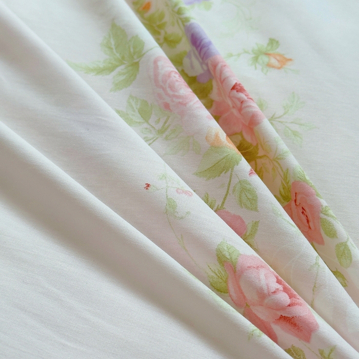 91家纺网 家纺一手货源 找家纺 小叮当家纺仓储工厂店 2025新款直播爆款全棉纯棉四件套吊边一字绣工艺款四件套 爱洛花园