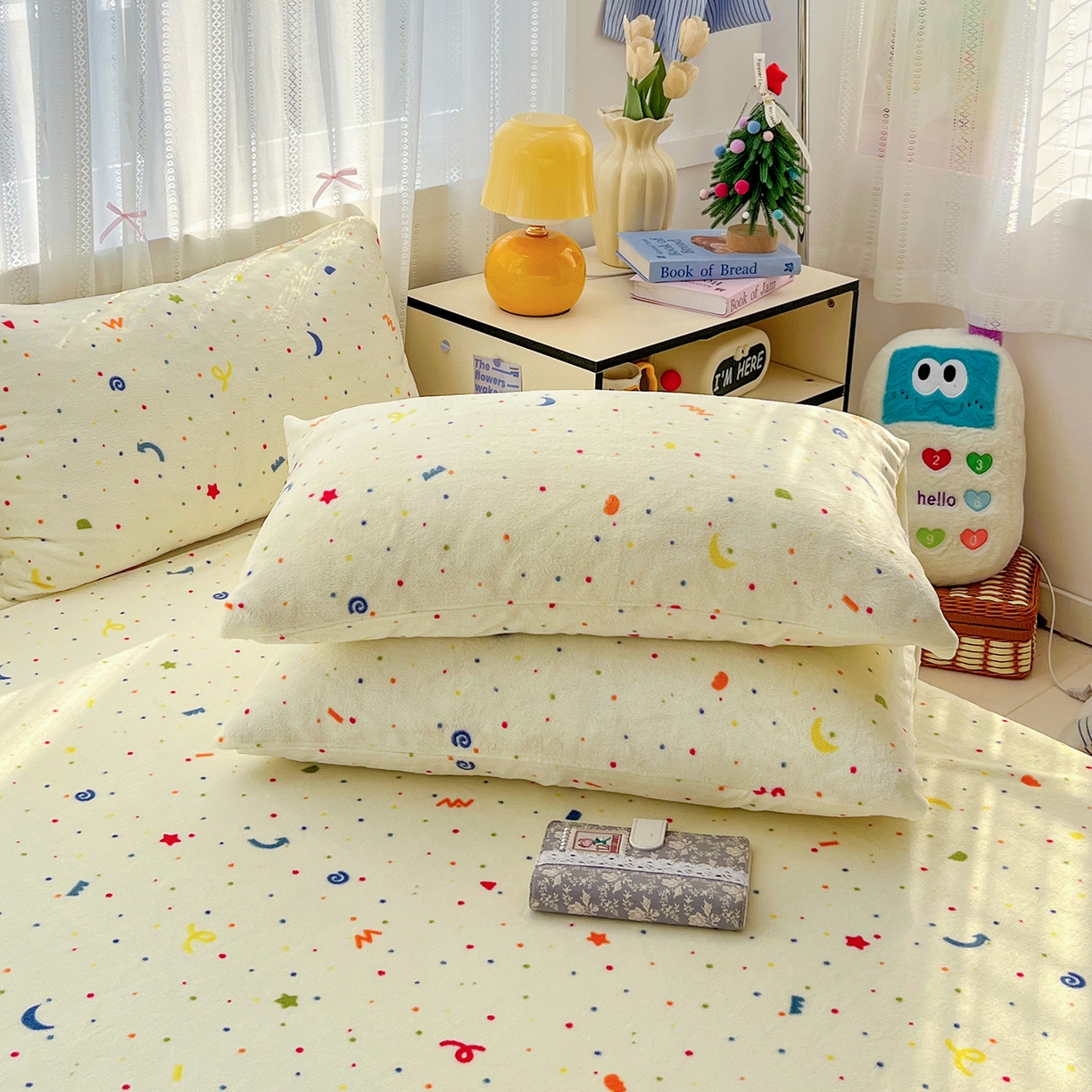 91家纺网 家纺一手货源 找家纺 水木坊 2025新款亲肤舒适牛奶绒印花单件床单 芝士酪