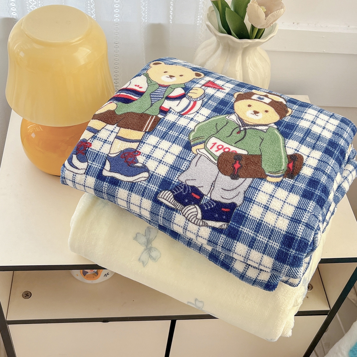 91家纺网 家纺一手货源 找家纺 水木坊 2025新款亲肤舒适牛奶绒印花单件床单 组合图