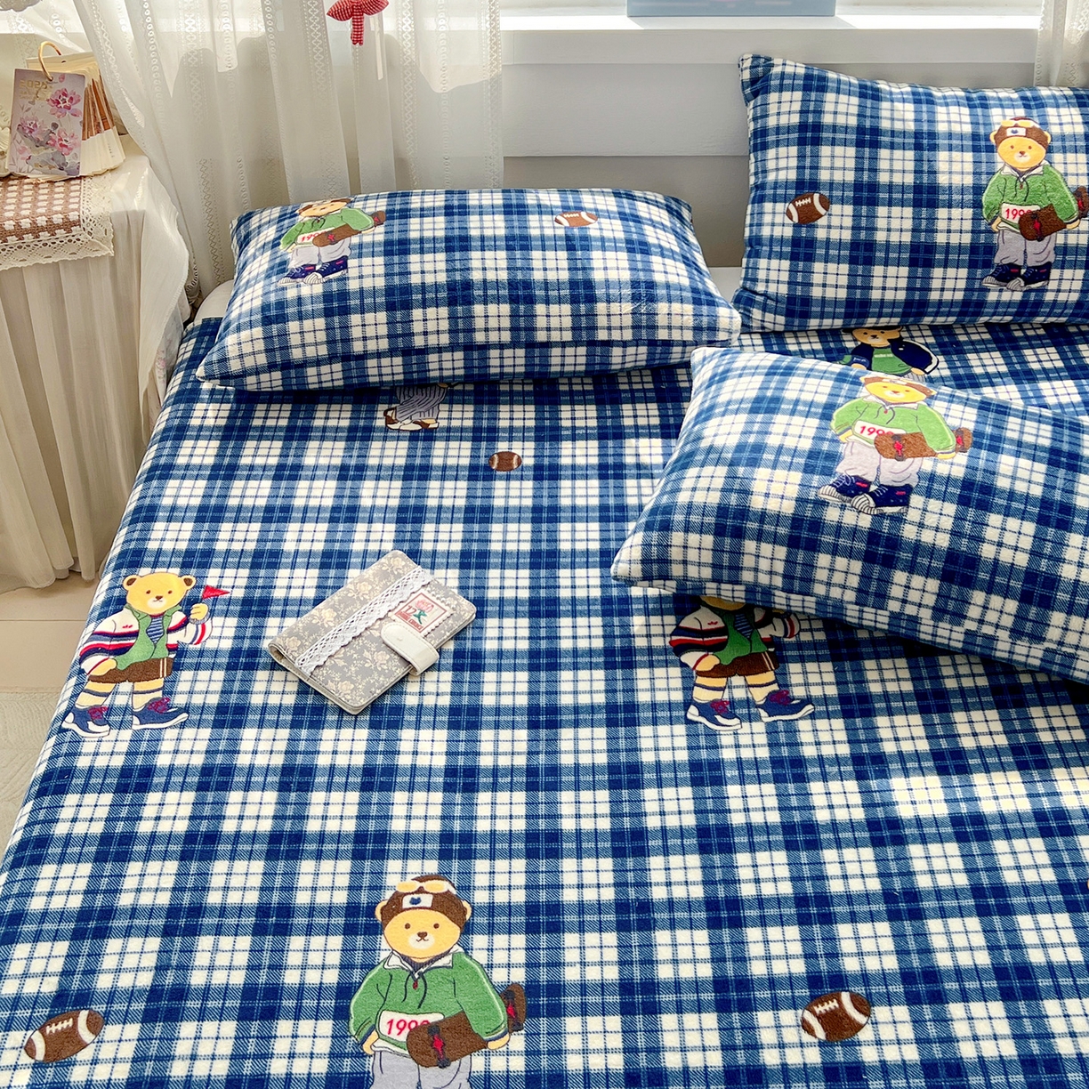 91家纺网 家纺一手货源 找家纺 （总）水木坊 2025新款亲肤舒适牛奶绒印花单件床单