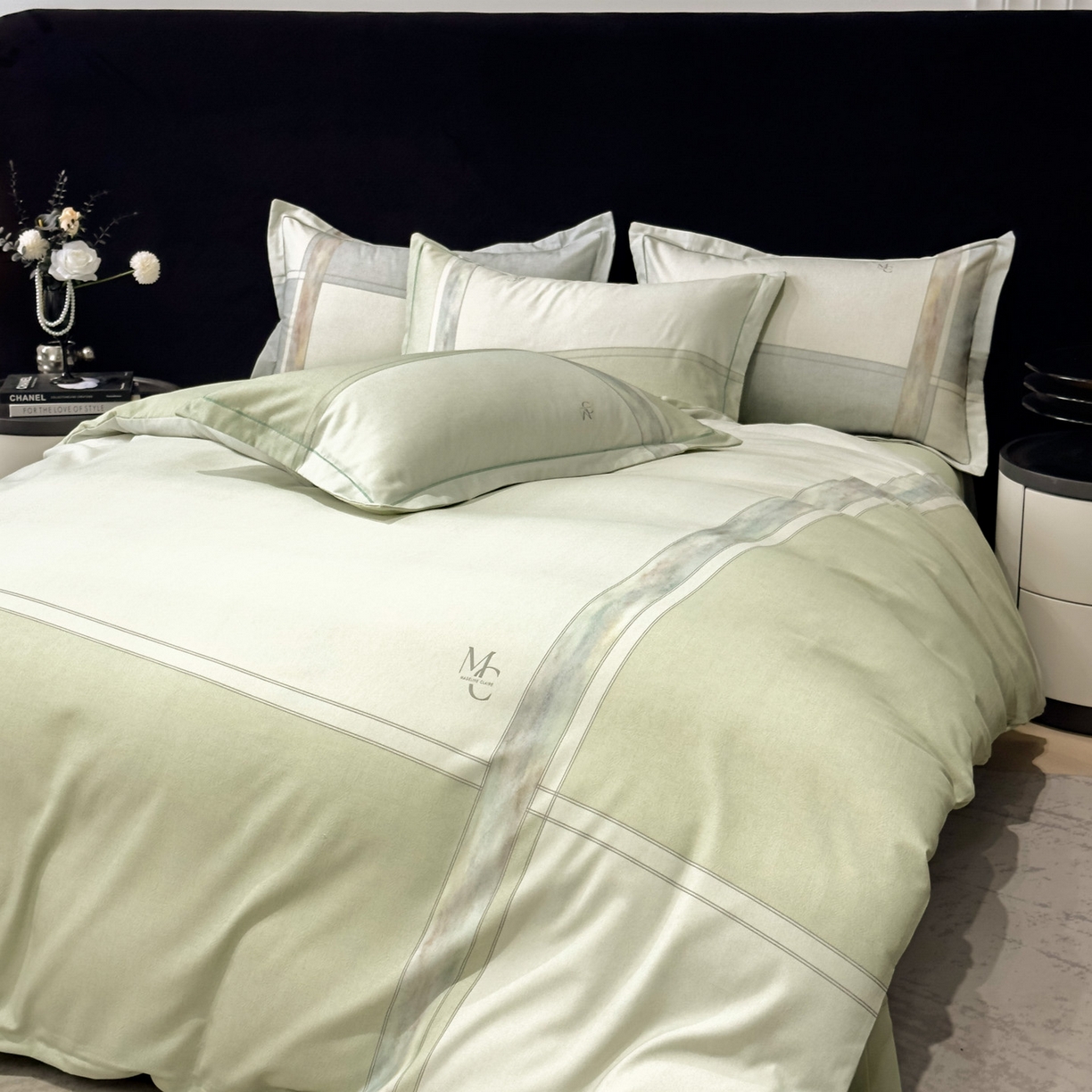 91家纺网 家纺一手货源 找家纺 喜四方 2025新款加厚全棉大版印花四件套 周末限定-绿