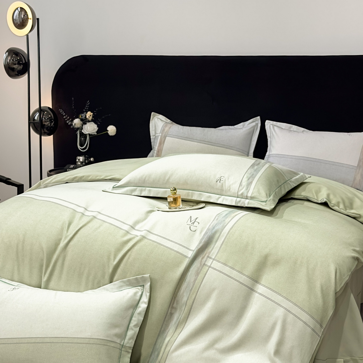 91家纺网 家纺一手货源 找家纺 喜四方 2025新款加厚全棉大版印花四件套 周末限定-绿