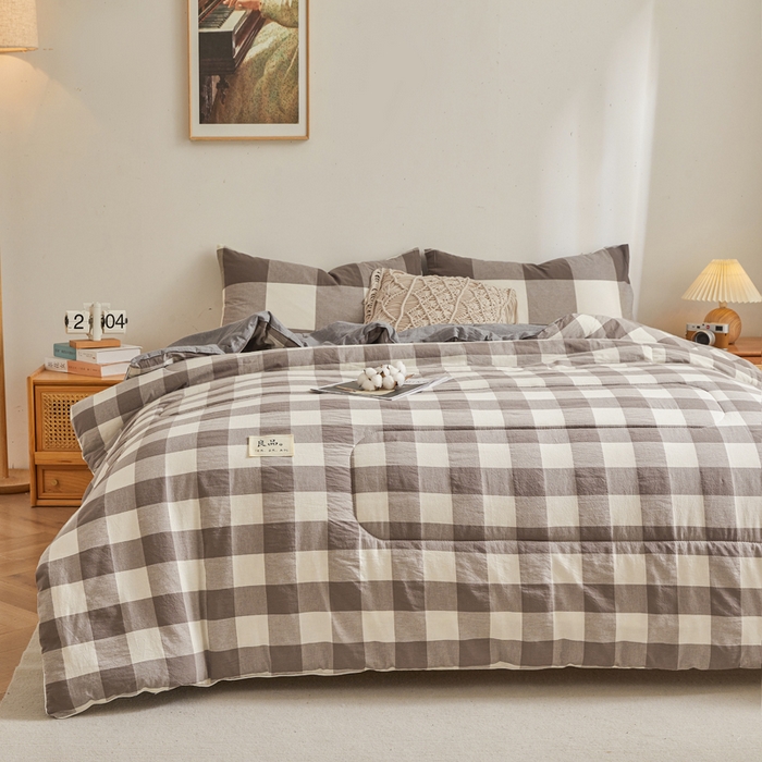 91家纺网 家纺一手货源 找家纺 小叮当家纺仓储工厂店 2025新款棉花被新疆棉花被棉絮春秋被冬被学生单人宿舍棉被褥被子被芯四季 灰中格