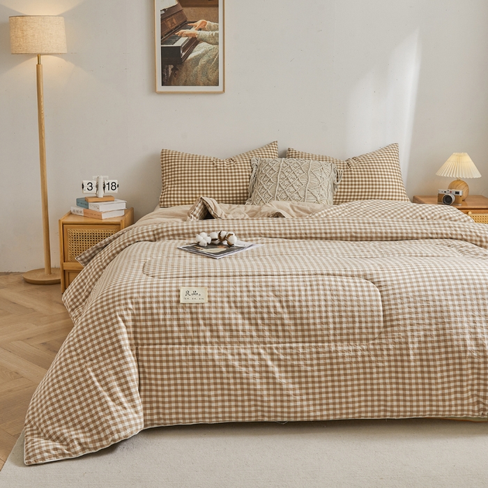 91家纺网 家纺一手货源 找家纺 小叮当家纺仓储工厂店 2025新款棉花被新疆棉花被棉絮春秋被冬被学生单人宿舍棉被褥被子被芯四季 咖小格