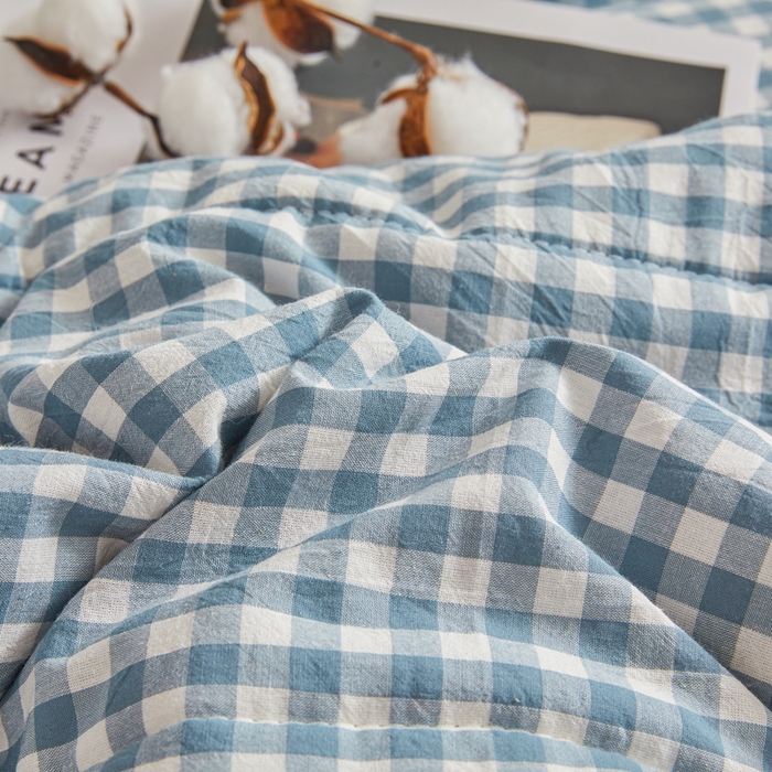 91家纺网 家纺一手货源 找家纺 小叮当家纺仓储工厂店 2025新款棉花被新疆棉花被棉絮春秋被冬被学生单人宿舍棉被褥被子被芯四季 蓝小格