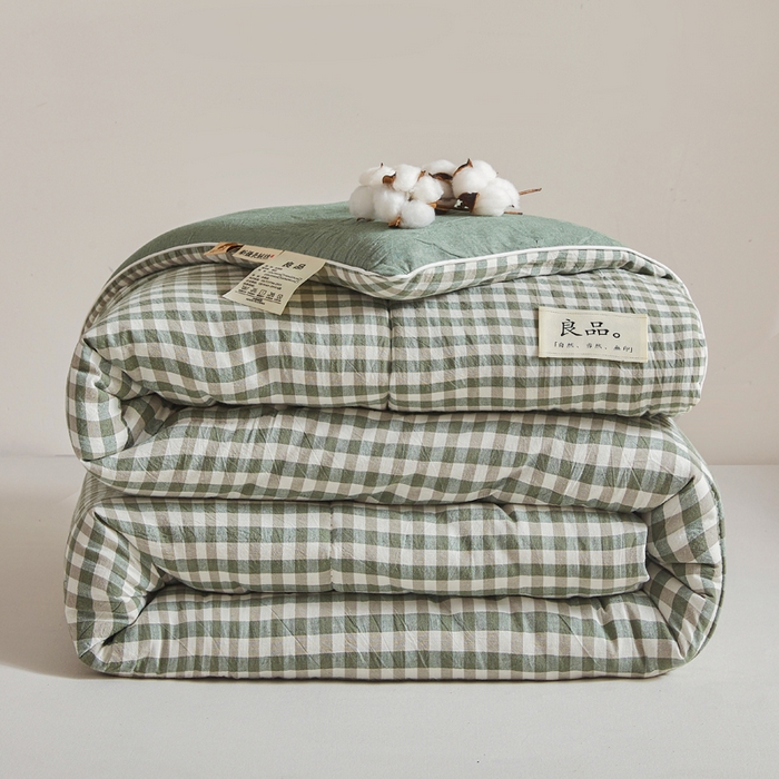 91家纺网 家纺一手货源 找家纺 小叮当家纺仓储工厂店 2025新款棉花被新疆棉花被棉絮春秋被冬被学生单人宿舍棉被褥被子被芯四季 绿小格