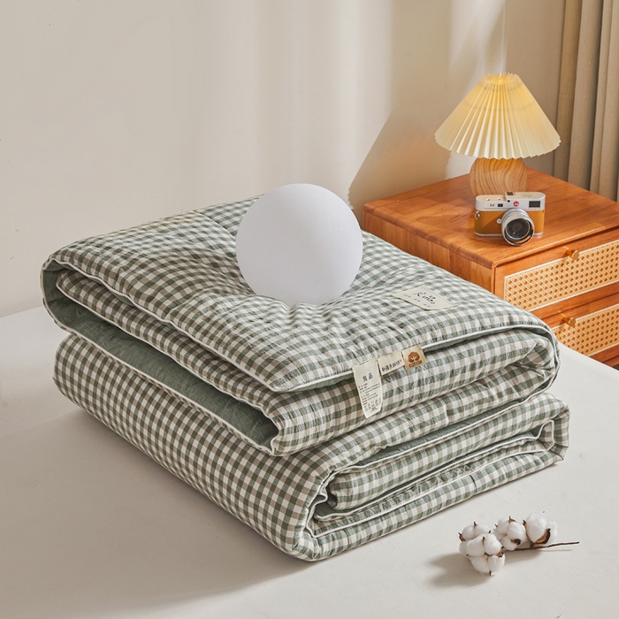 91家纺网 家纺一手货源 找家纺 小叮当家纺仓储工厂店 2025新款棉花被新疆棉花被棉絮春秋被冬被学生单人宿舍棉被褥被子被芯四季 绿小格