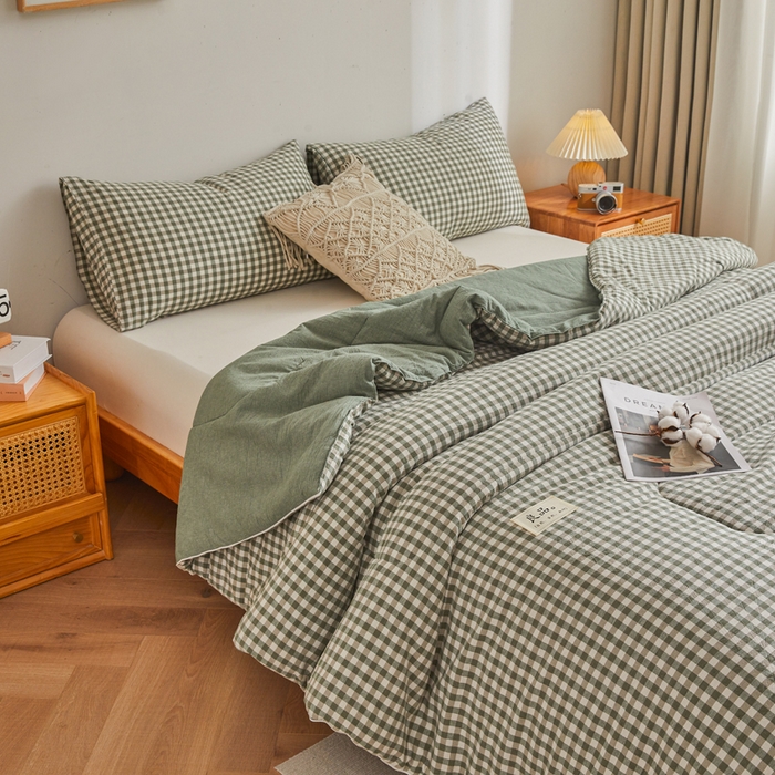 91家纺网 家纺一手货源 找家纺 小叮当家纺仓储工厂店 2025新款棉花被新疆棉花被棉絮春秋被冬被学生单人宿舍棉被褥被子被芯四季 绿小格