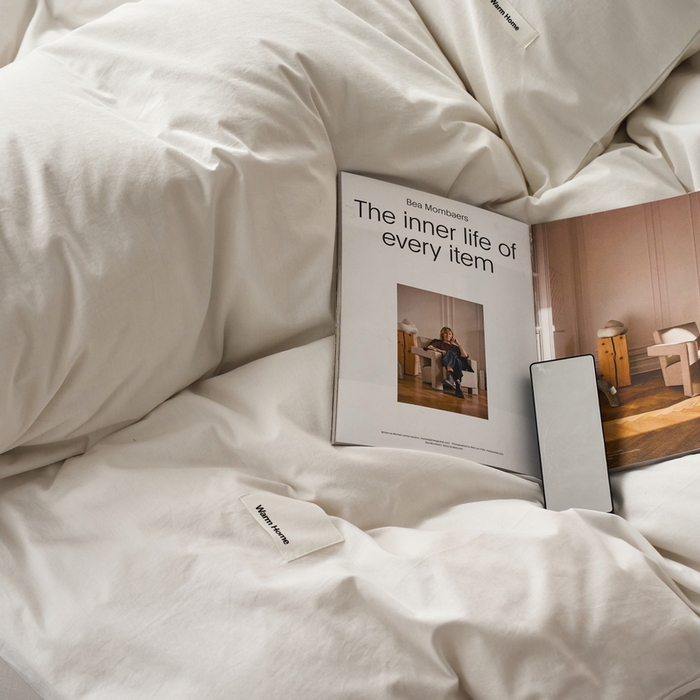 91家纺网 家纺一手货源 找家纺 蓝邻家纺 2025新款A类全棉纯棉水洗棉纯色贴标系列四件套-风格一 贵族白