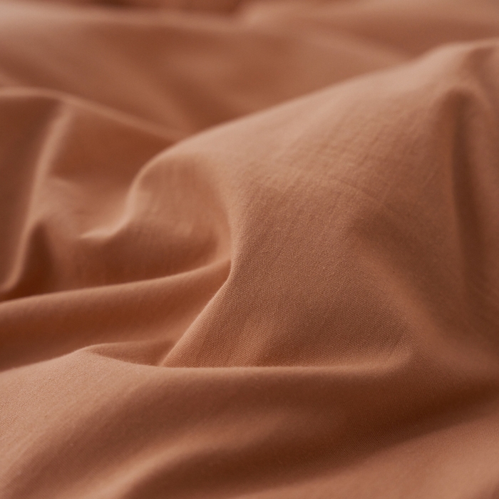 91家纺网 家纺一手货源 找家纺 蓝邻家纺 2025新款A类全棉纯棉水洗棉纯色贴标系列四件套-风格一 焦糖色