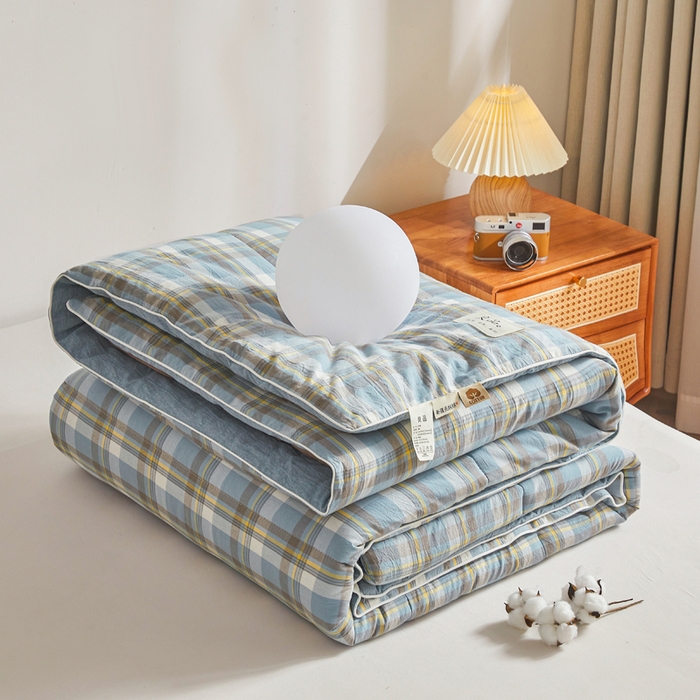 91家纺网 家纺一手货源 找家纺 小叮当家纺仓储工厂店 2025新款棉花被新疆棉花被棉絮春秋被冬被学生单人宿舍棉被褥被子被芯四季 绅士格