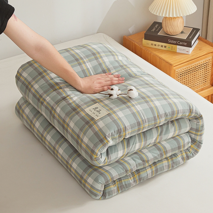 91家纺网 家纺一手货源 找家纺 小叮当家纺仓储工厂店 2025新款棉花被新疆棉花被棉絮春秋被冬被学生单人宿舍棉被褥被子被芯四季 雅致格