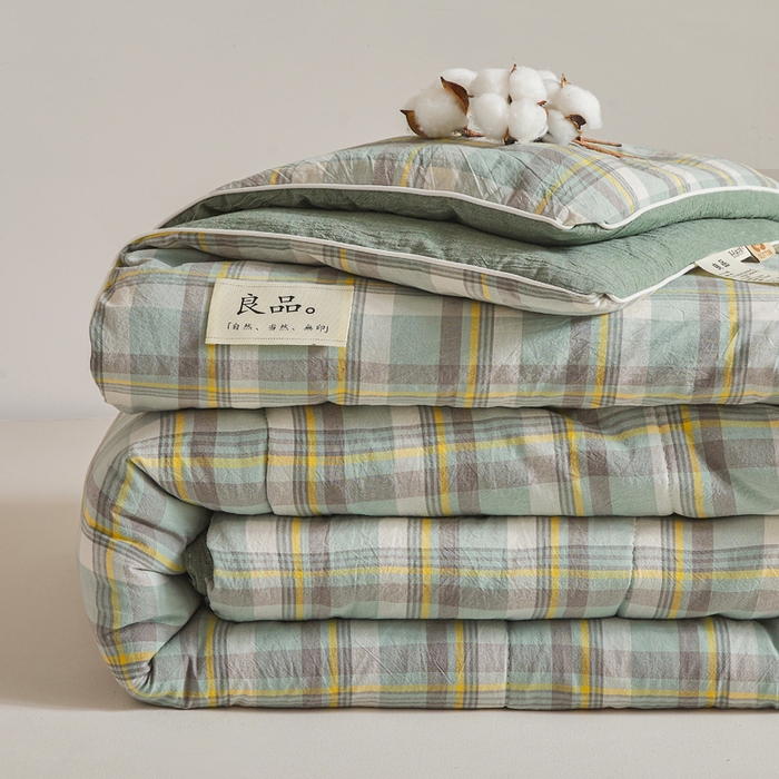 91家纺网 家纺一手货源 找家纺 小叮当家纺仓储工厂店 2025新款棉花被新疆棉花被棉絮春秋被冬被学生单人宿舍棉被褥被子被芯四季 雅致格