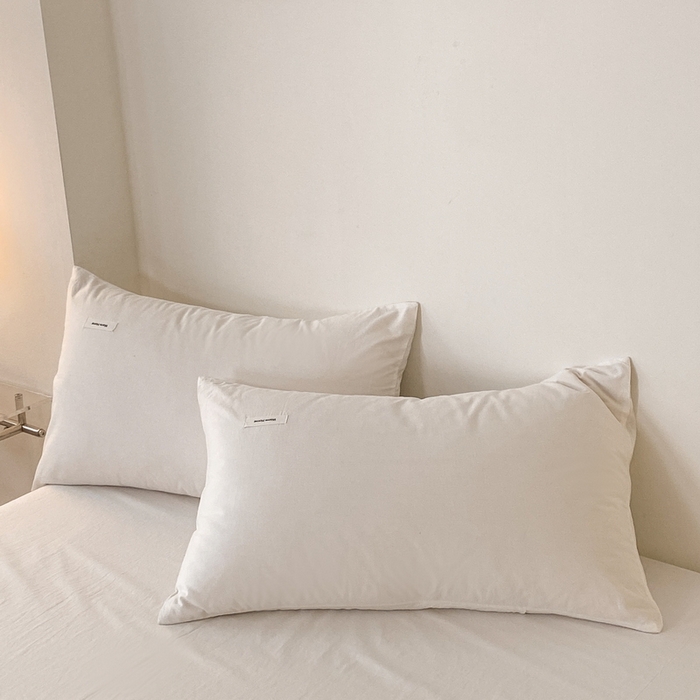 91家纺网 家纺一手货源 找家纺 蓝邻家纺 2025新款A类全棉纯棉水洗棉纯色贴标系列四件套-风格二 贵族白