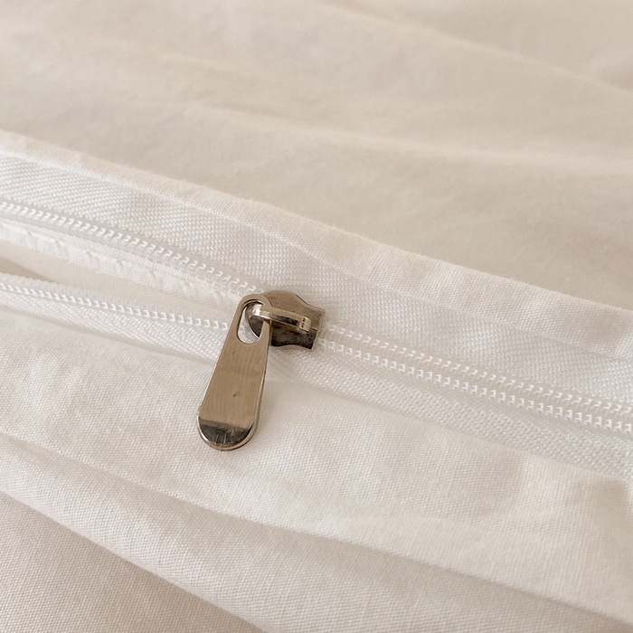 91家纺网 家纺一手货源 找家纺 蓝邻家纺 2025新款A类全棉纯棉水洗棉纯色贴标系列四件套-风格二 贵族白