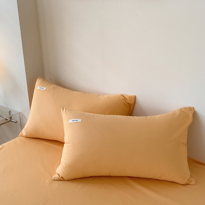 91家纺网 家纺一手货源 找家纺 蓝邻家纺 2025新款A类全棉纯棉水洗棉纯色贴标系列四件套-风格二 小雏菊