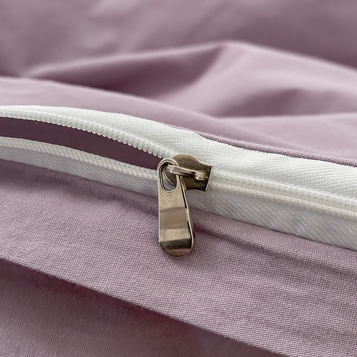 91家纺网 家纺一手货源 找家纺 蓝邻家纺 2025新款A类全棉纯棉水洗棉纯色贴标系列四件套-风格二 千黛紫