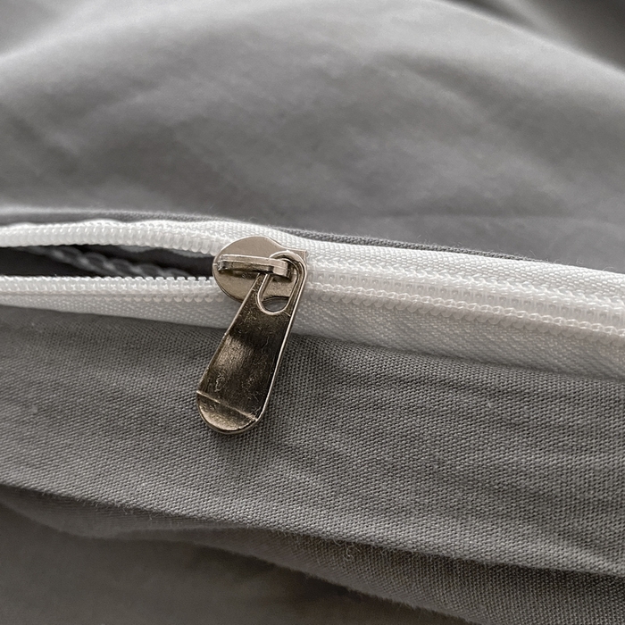 91家纺网 家纺一手货源 找家纺 蓝邻家纺 2025新款A类全棉纯棉水洗棉纯色贴标系列四件套-风格二 星辰灰