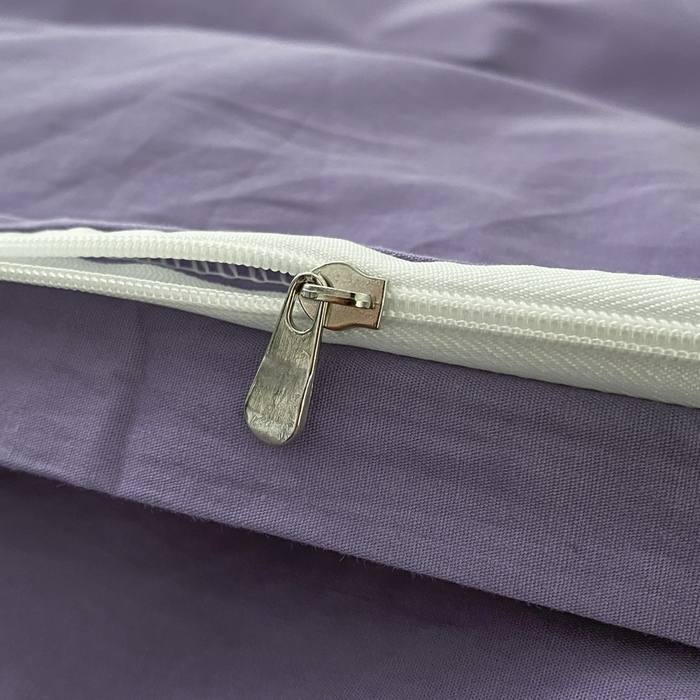 91家纺网 家纺一手货源 找家纺 蓝邻家纺 2025新款A类全棉纯棉水洗棉纯色贴标系列四件套-风格二 优雅紫