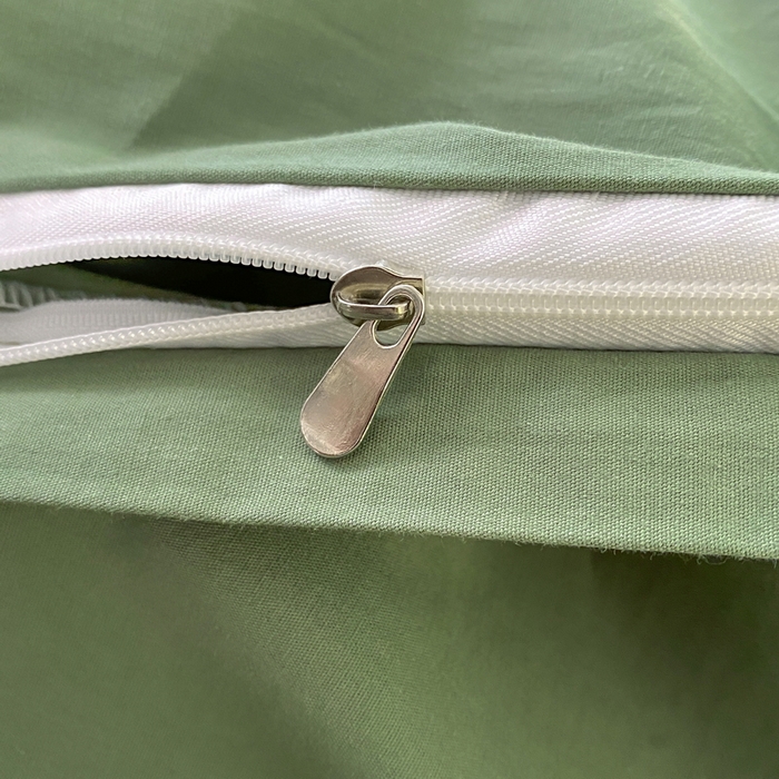 91家纺网 家纺一手货源 找家纺 蓝邻家纺 2025新款A类全棉纯棉水洗棉纯色贴标系列四件套-风格二 时尚绿