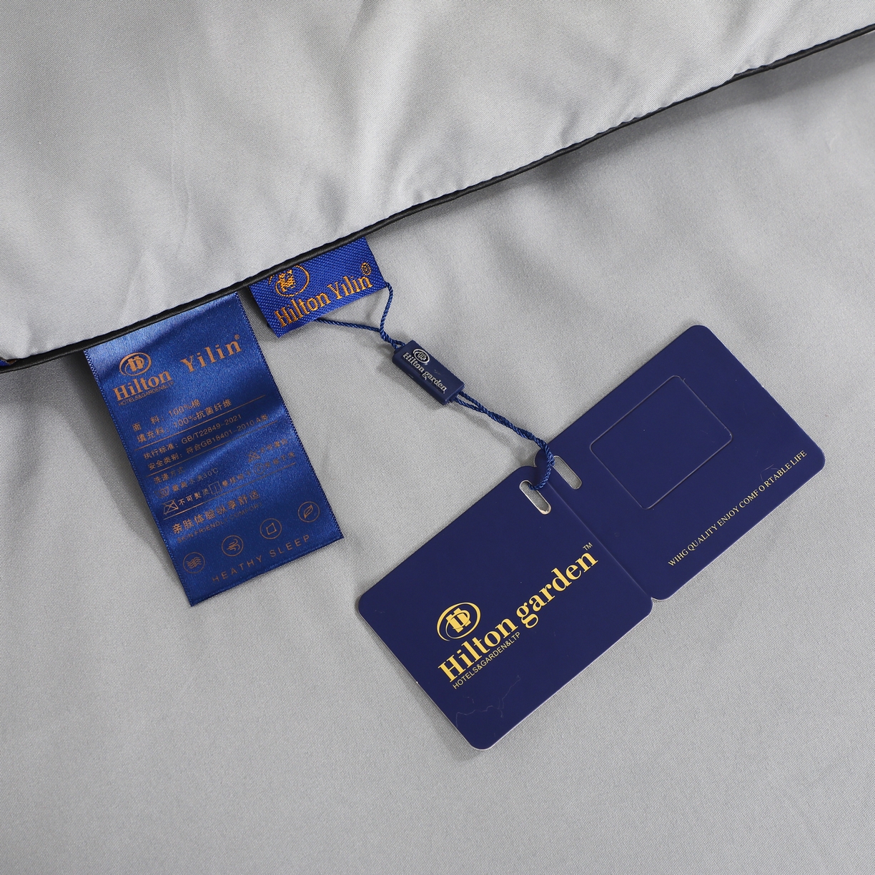 91家纺网 家纺一手货源 找家纺 寝美资家居 2025新款棉丝被子被芯-希尔顿 希尔顿-灰色