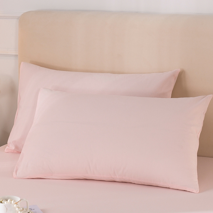 91家纺网 家纺一手货源 找家纺 （总）蓝邻家纺 2025新款全棉纯棉磨毛简约系列单枕套