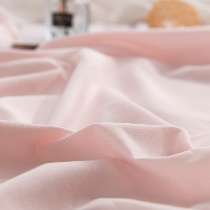 91家纺网 家纺一手货源 找家纺 蓝邻家纺 2025新款全棉纯棉磨毛简约系列单床单 桃花粉