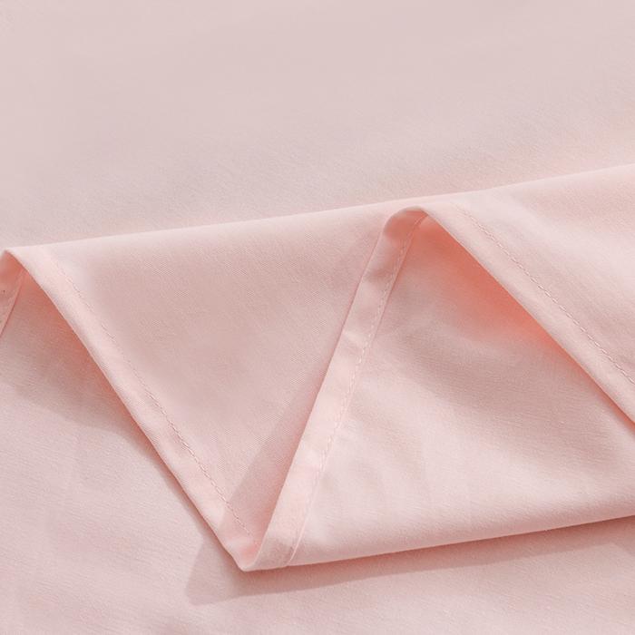 91家纺网 家纺一手货源 找家纺 蓝邻家纺 2025新款全棉纯棉磨毛简约系列单床单 桃花粉