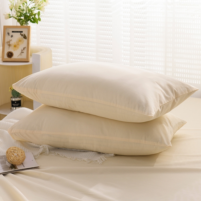 91家纺网 家纺一手货源 找家纺 蓝邻家纺 2025新款全棉纯棉磨毛简约系列单床单 奶油黄