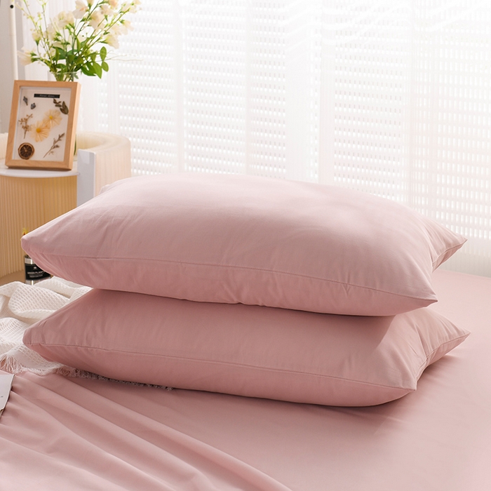 91家纺网 家纺一手货源 找家纺 蓝邻家纺 2025新款全棉纯棉磨毛简约系列单床单 豆沙