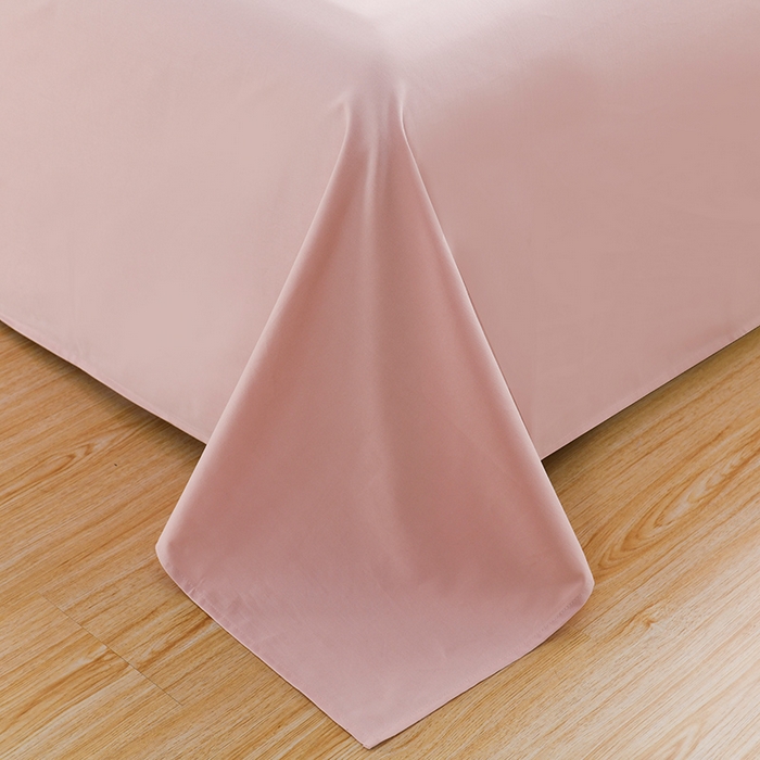 91家纺网 家纺一手货源 找家纺 蓝邻家纺 2025新款全棉纯棉磨毛简约系列单床单 豆沙