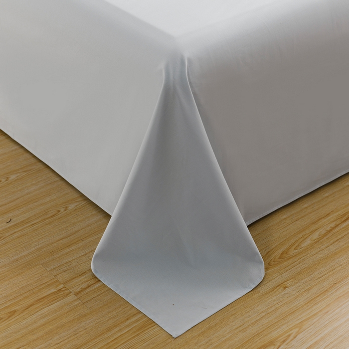 91家纺网 家纺一手货源 找家纺 蓝邻家纺 2025新款全棉纯棉磨毛简约系列单床单 水云蓝