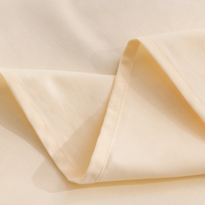 91家纺网 家纺一手货源 找家纺 蓝邻家纺 2025新款全棉纯棉磨毛简约系列单床单 奶油黄