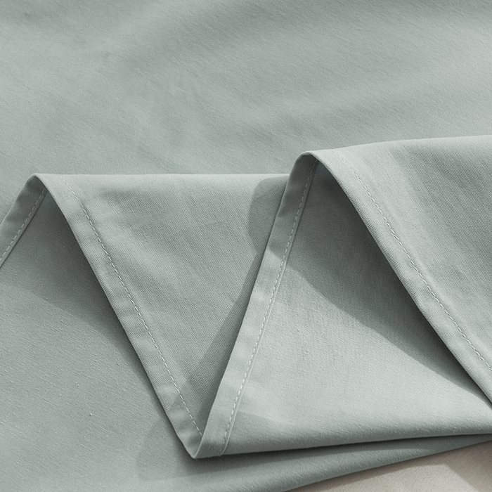 91家纺网 家纺一手货源 找家纺 蓝邻家纺 2025新款全棉纯棉磨毛简约系列单床单 水蓝