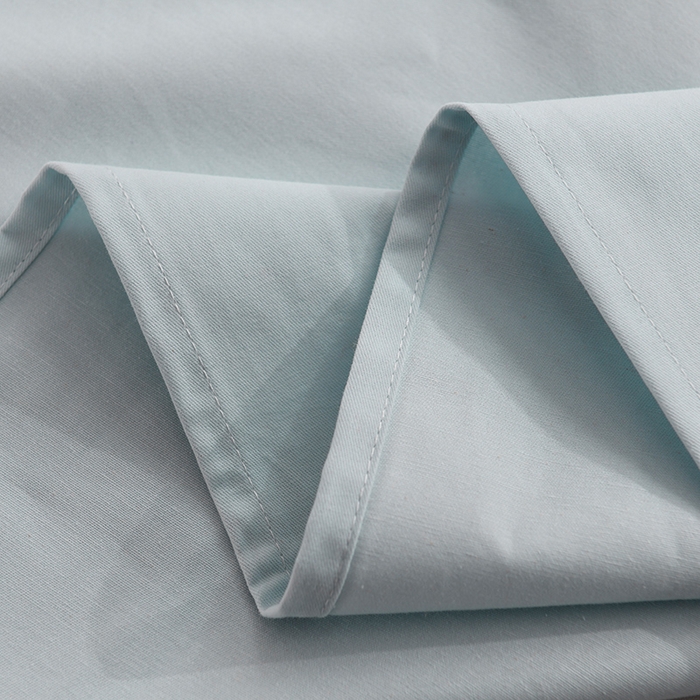 91家纺网 家纺一手货源 找家纺 蓝邻家纺 2025新款全棉纯棉磨毛简约系列单床单 水云蓝