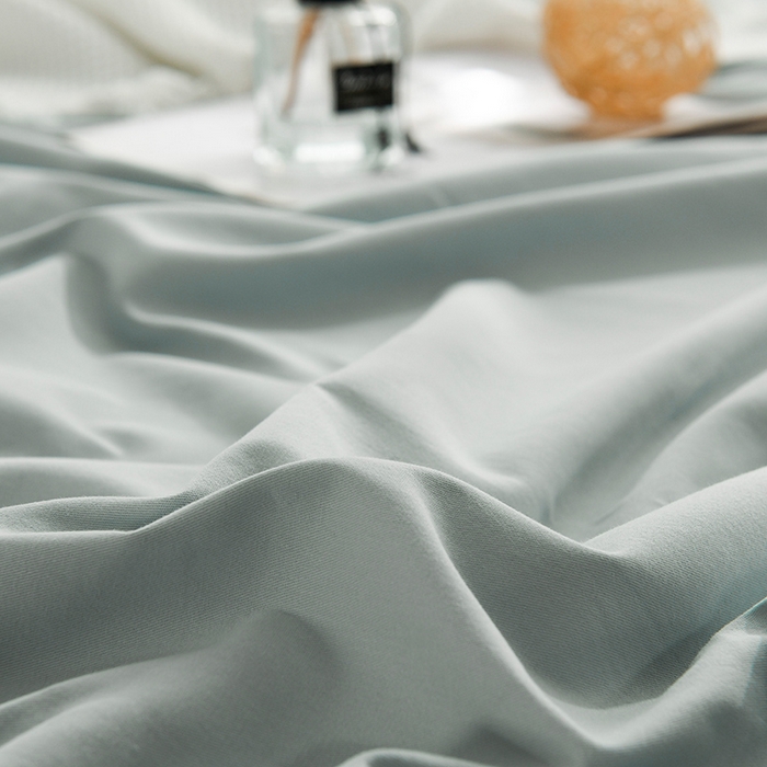 91家纺网 家纺一手货源 找家纺 蓝邻家纺 2025新款全棉纯棉磨毛简约系列单床单 水蓝