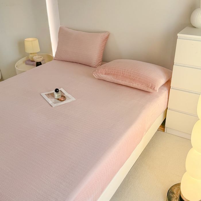 91家纺网 家纺一手货源 找家纺 小叮当家纺仓储工厂店 2025新款韩国绒阳离子绒单件床笠单品床笠单床笠 阳离子绒-粉色