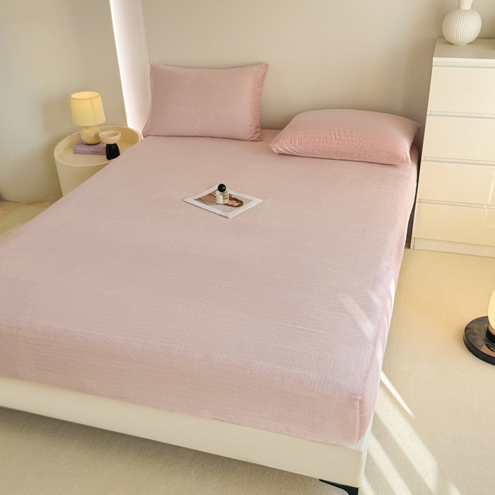 91家纺网 家纺一手货源 找家纺 小叮当家纺仓储工厂店 2025新款韩国绒阳离子绒单件床笠单品床笠单床笠 阳离子绒-粉色