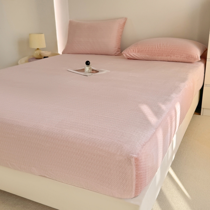 91家纺网 家纺一手货源 找家纺 小叮当家纺仓储工厂店 2025新款韩国绒阳离子绒单件床笠单品床笠单床笠 阳离子绒-粉色