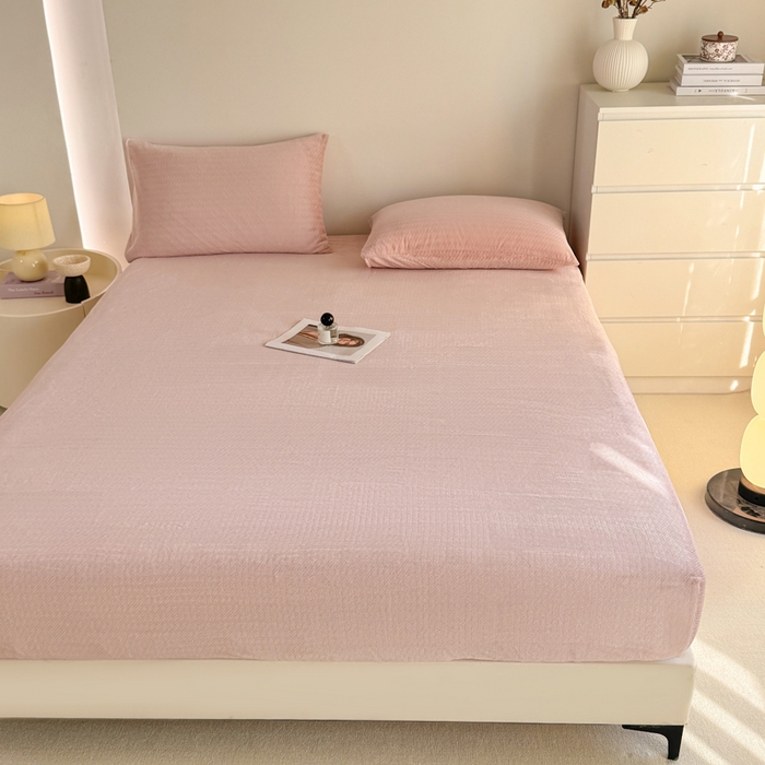 91家纺网 家纺一手货源 找家纺 小叮当家纺仓储工厂店 2025新款韩国绒阳离子绒单件床笠单品床笠单床笠 阳离子绒-粉色