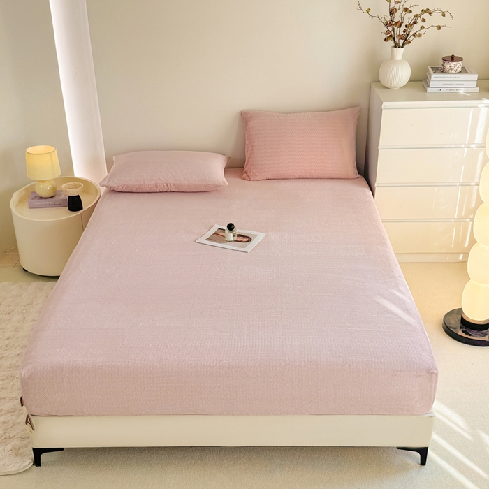 91家纺网 家纺一手货源 找家纺 小叮当家纺仓储工厂店 2025新款韩国绒阳离子绒单件床笠单品床笠单床笠 阳离子绒-粉色