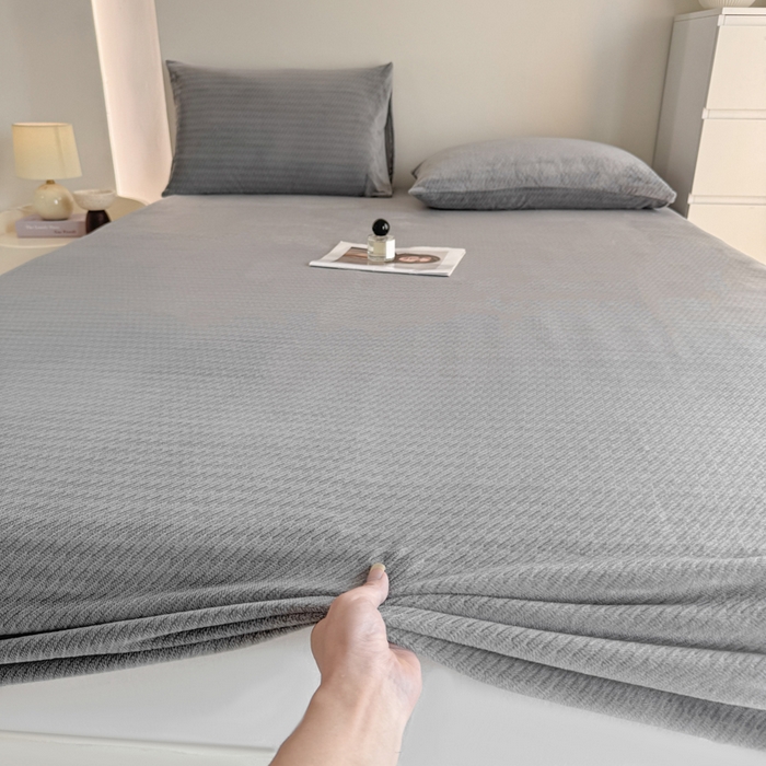 小叮当家纺仓储工厂店 2025新款韩国绒阳离子绒单件床笠单品床笠单床笠 阳离子绒-灰色