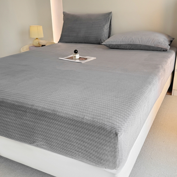 91家纺网 家纺一手货源 找家纺 小叮当家纺仓储工厂店 2025新款韩国绒阳离子绒单件床笠单品床笠单床笠 阳离子绒-灰色