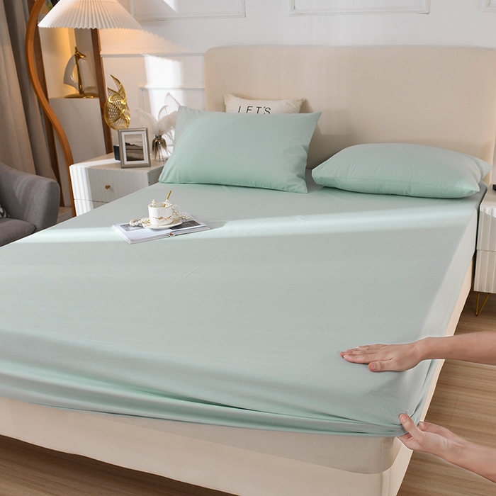 91家纺网 家纺一手货源 找家纺 （总）蓝邻家纺 2025新款全棉纯棉磨毛简约系列单床笠