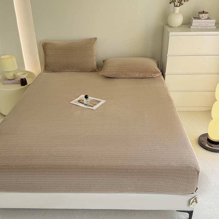 91家纺网 家纺一手货源 找家纺 小叮当家纺仓储工厂店 2025新款韩国绒阳离子绒单件床笠单品床笠单床笠 阳离子绒-卡其