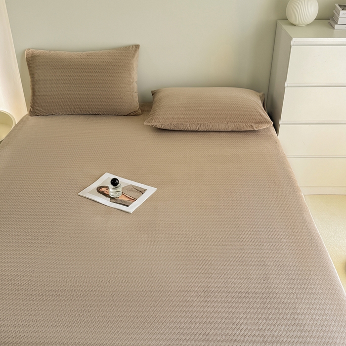 91家纺网 家纺一手货源 找家纺 小叮当家纺仓储工厂店 2025新款韩国绒阳离子绒单件床笠单品床笠单床笠 阳离子绒-卡其