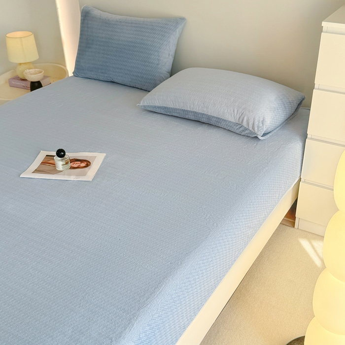 91家纺网 家纺一手货源 找家纺 小叮当家纺仓储工厂店 2025新款韩国绒阳离子绒单件床笠单品床笠单床笠 阳离子绒-蓝色